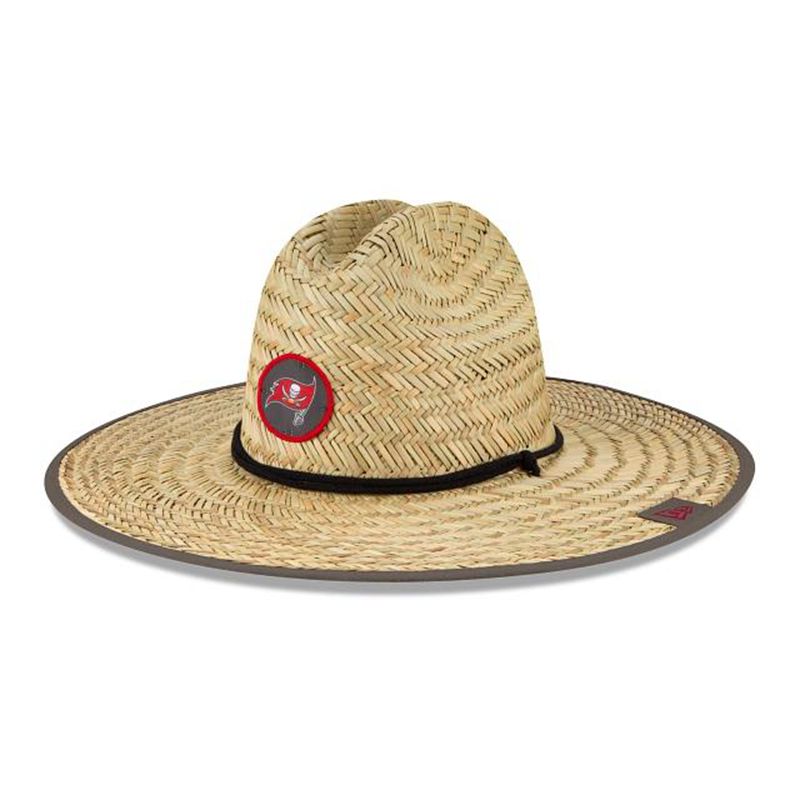 NFL Tampa Bay Buccaneers Official Training (LKF0602) - Red New Era Straw Hats